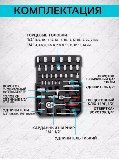 Набор инструментов с кейсом KECZZ, 85 и 187 предметов