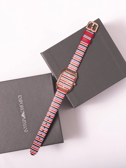 Женские часы Emporio Armani Gioia, натуральная кожа — TELLER-AR11301-КРАСН