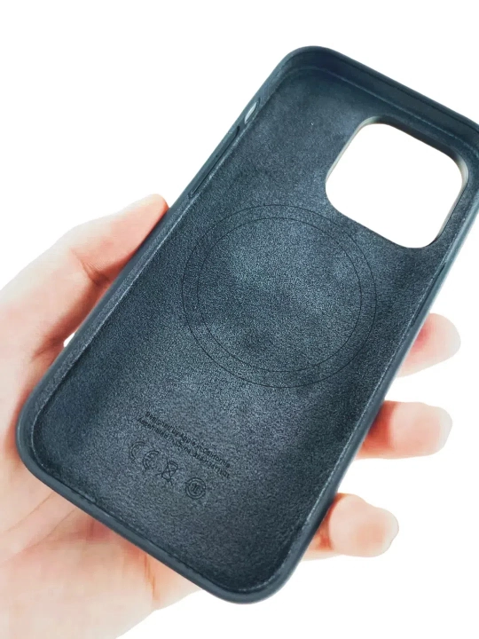IPhone 16 Pro/Max uchun qoplamali Magsafe silikon g'ilofi