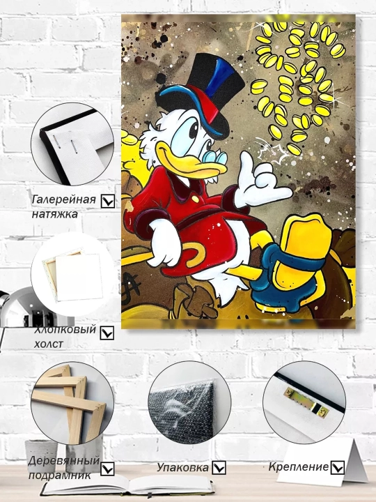 Interyer rasm ARTERY, holstga bosilgan kartina, yog‘och podramnikli poster, 40 × 50 sm