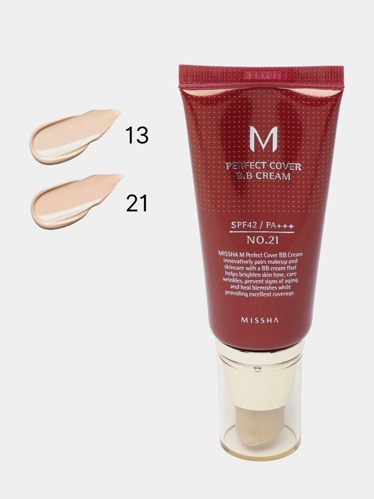 Tonal BB kremi MISSHA PERFECT COVER spf bilan 42/PA+++ Ton 13 va 21 koreya 50 ml