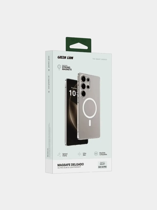 Прозрачный чехол Green Lion Magsafe Delgado, для Samsung S24, S25, S26 Plus/Ultra