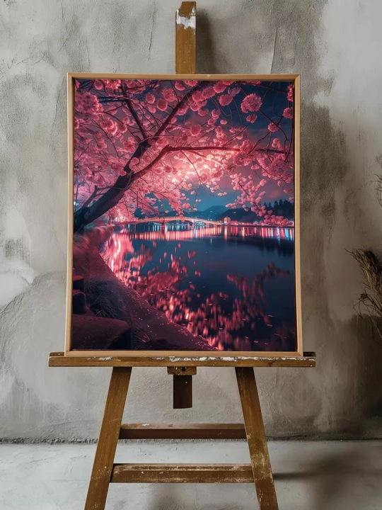 ARTERY devoridagi interyer rasmi, kanvasga bosma, ramka ostidagi poster