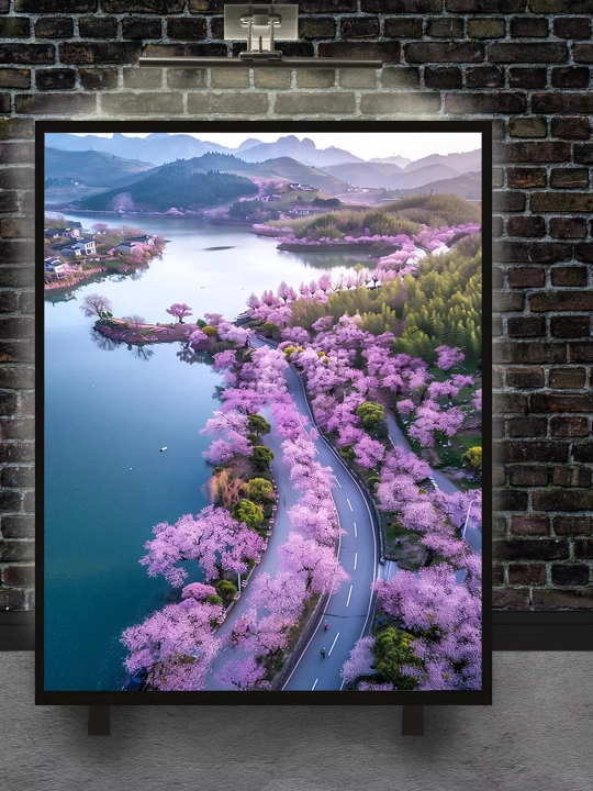 ARTERY devoridagi interyer rasmi, kanvasga bosma, ramka ostidagi poster - 