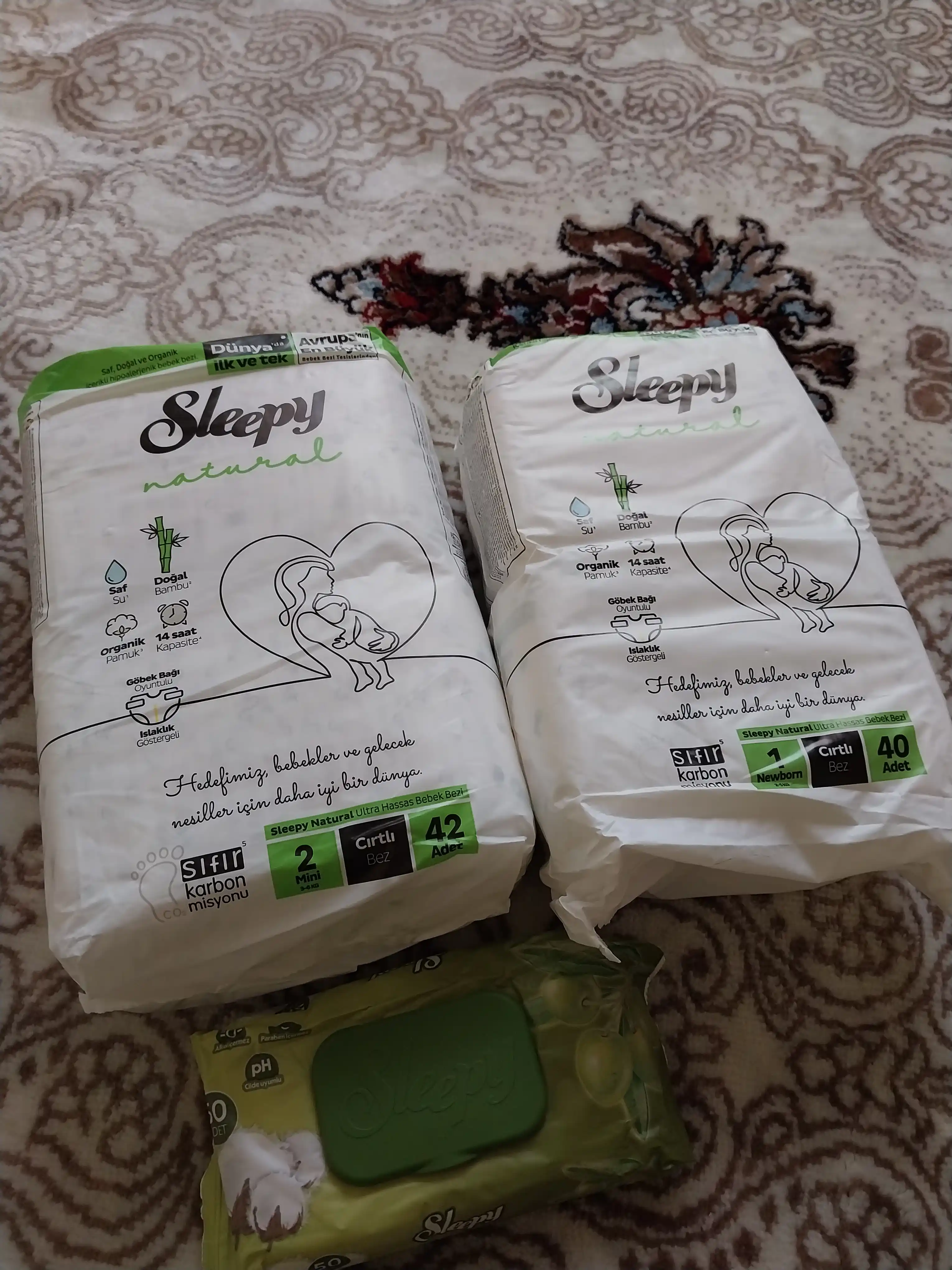 Sleepy Natural Bolalar tagliklari o'lchami №2, 3-6 kg, 42 dona