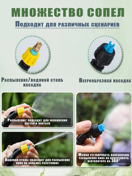 O'simliklar va daraxtlarni sug'orish va purkash uchun simsiz purkagich