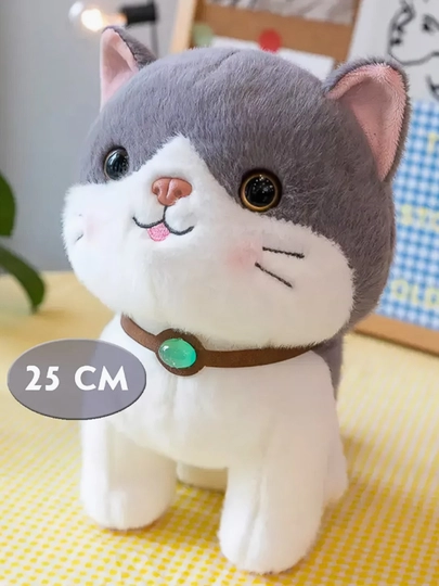 Кошка Страйп, мягкая игрушка, 25 см — BUBLOO-СТРАЙТ-ЧЕРН