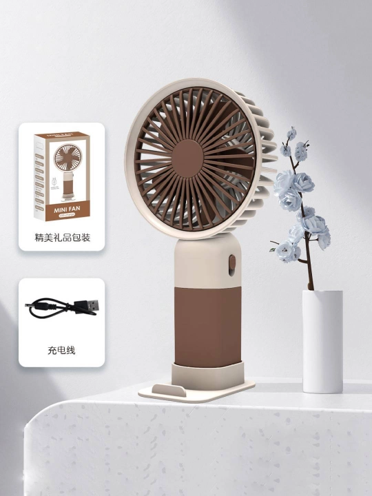 Mini ventilyator, portativ, telefon stend bilan, USB - 
