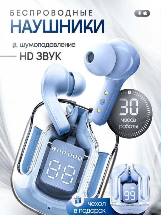 Беспроводные наушники Air31, с дисплеем, микрофоном и шумоподавлением - 