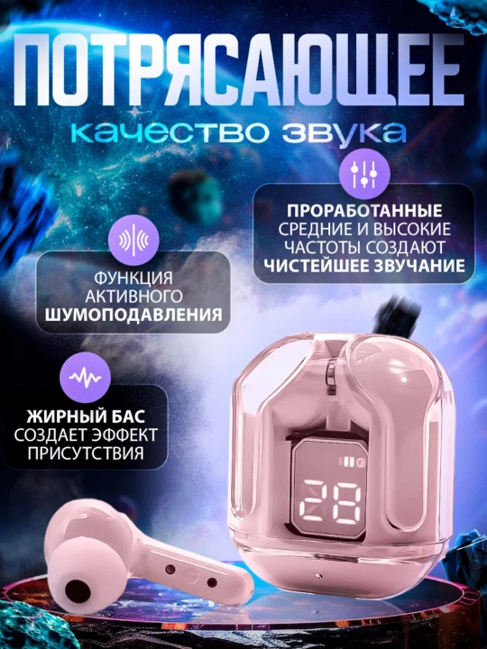 Simsiz quloqchilar Air31, displeyli, mikrofonli va shovqinni kamaytiradi