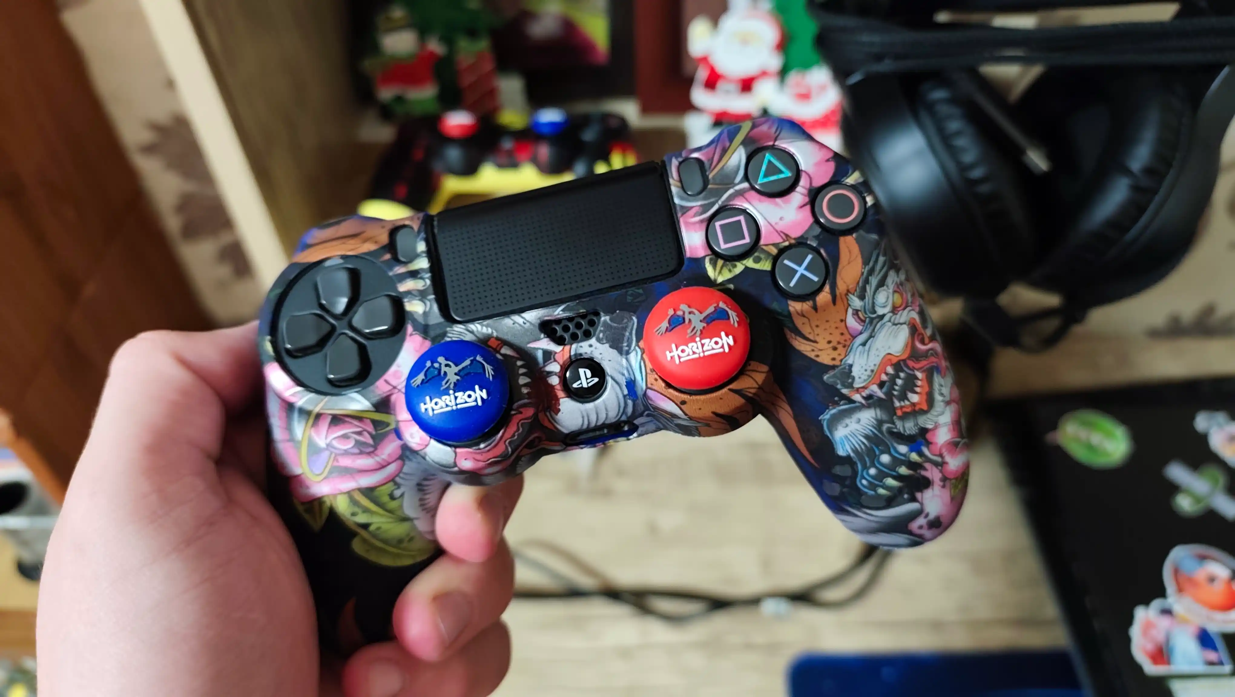 Dualsense PS5, PS4, XBOX geympad joystik tugmalari uchun changdan himoyalovchi qalpoqchalar, 4 dona