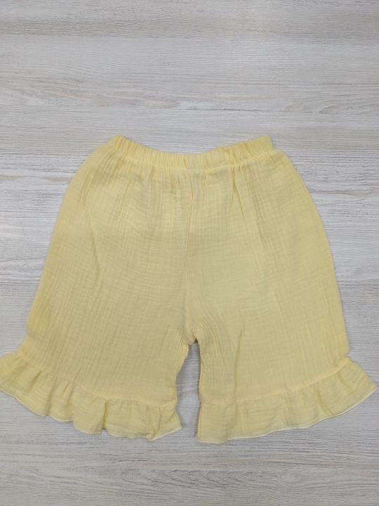 1 yoshdan 6 yoshgacha bo‘lgan qizlar uchun gul bosilgan yozgi to‘plam, muslin