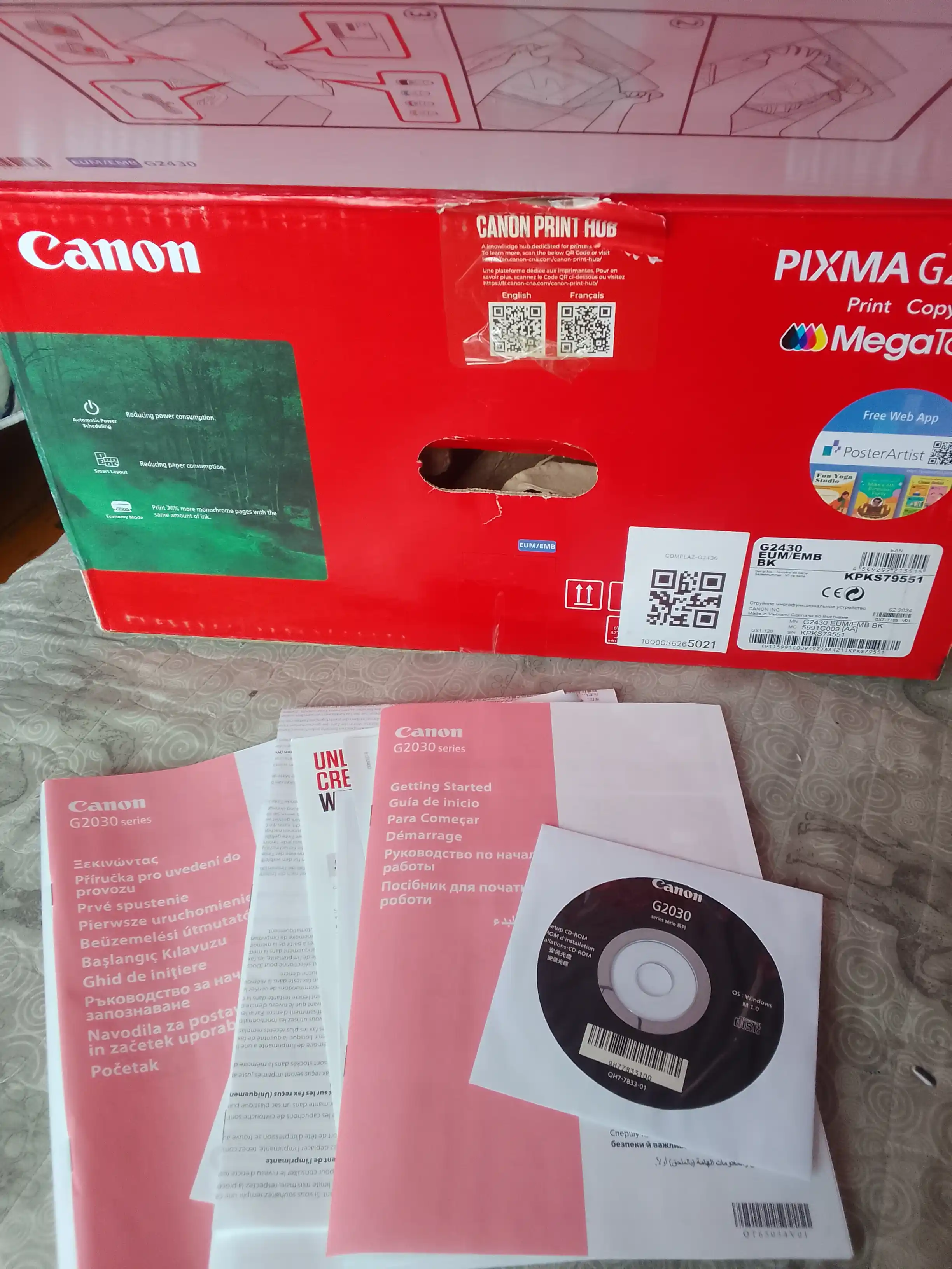 Canon Pixma G2430 Rangli printer skaner kopir