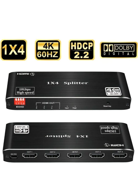 Кабель сплиттер HDMI 4Kx2K 1x2/3/4/8 3d HDTV