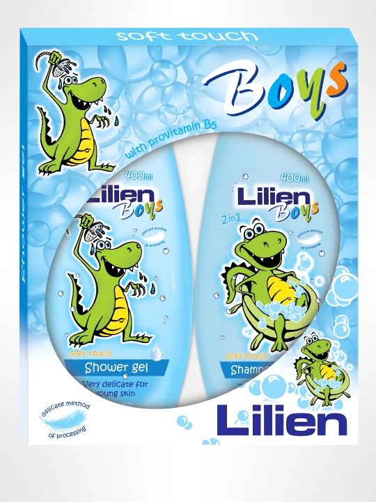 Bolalar uchun shampun va bolalar geli, sovg'alar to'plami Lilien, 800 ml - 