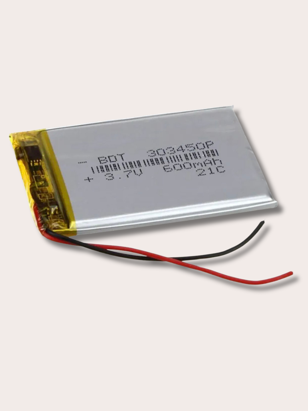 Li-Pol akkumulyator 303450, 3.7V 500mAh, 2pin, 30×34×50 mm
