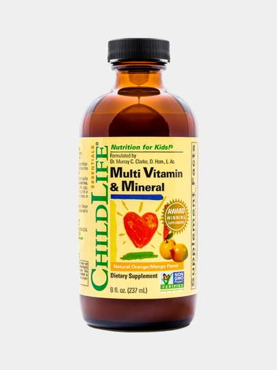 Childlife Essentials, мультивитамины и минералы со вкусом апельсина и манго, 237 мл — CHILDLF-10300