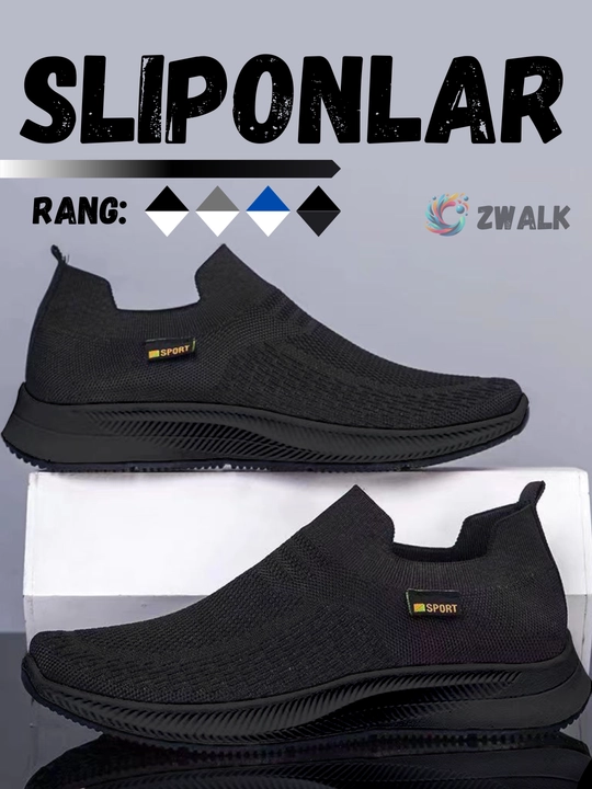 Erkaklar uchun ZWALK slipon krossovkalari, doimiy, yozgi