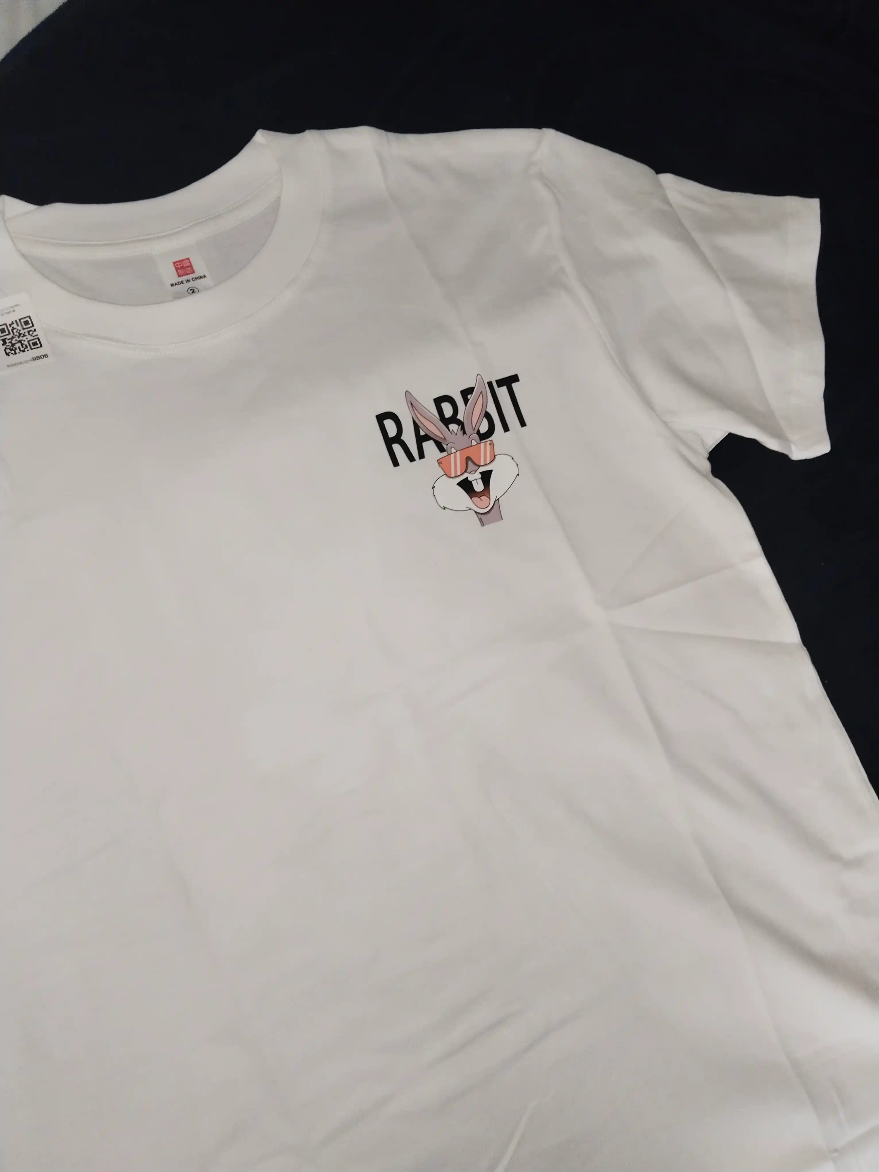 Ayollar uchun 3D printli futbolka Bugs Bunny, 100% paxta, S-XL o'lchamlar