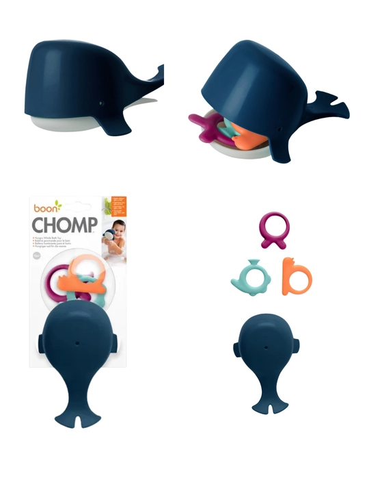 Набор игрушек для ванны Boon: кит CHOMP, шестерёнки COGS, лодочки FLEET, 12+ мес