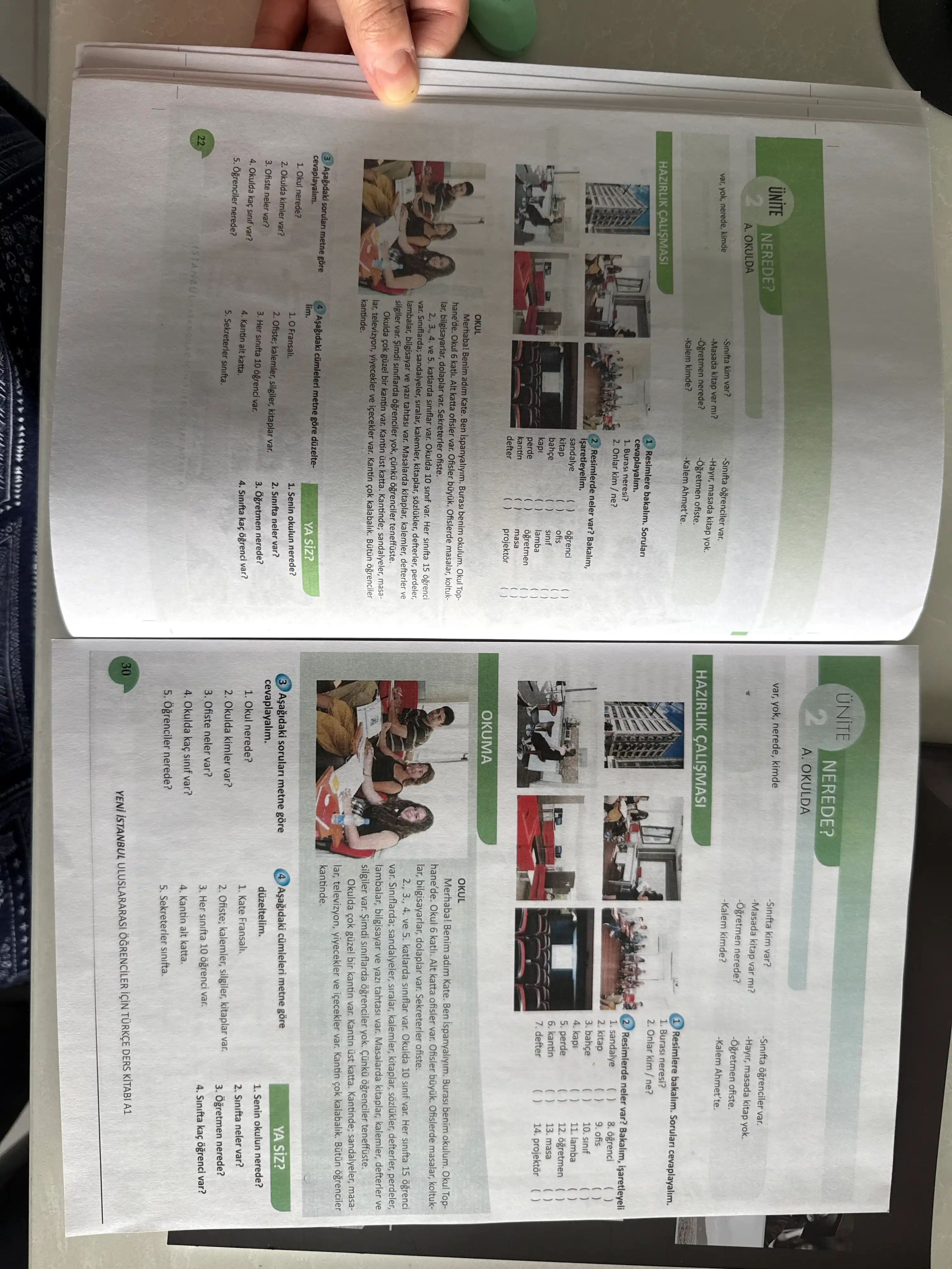 Istanbul turk tili darslik, A1, A2, B1, B2, C1 qismlar, Studentbook va Workbook