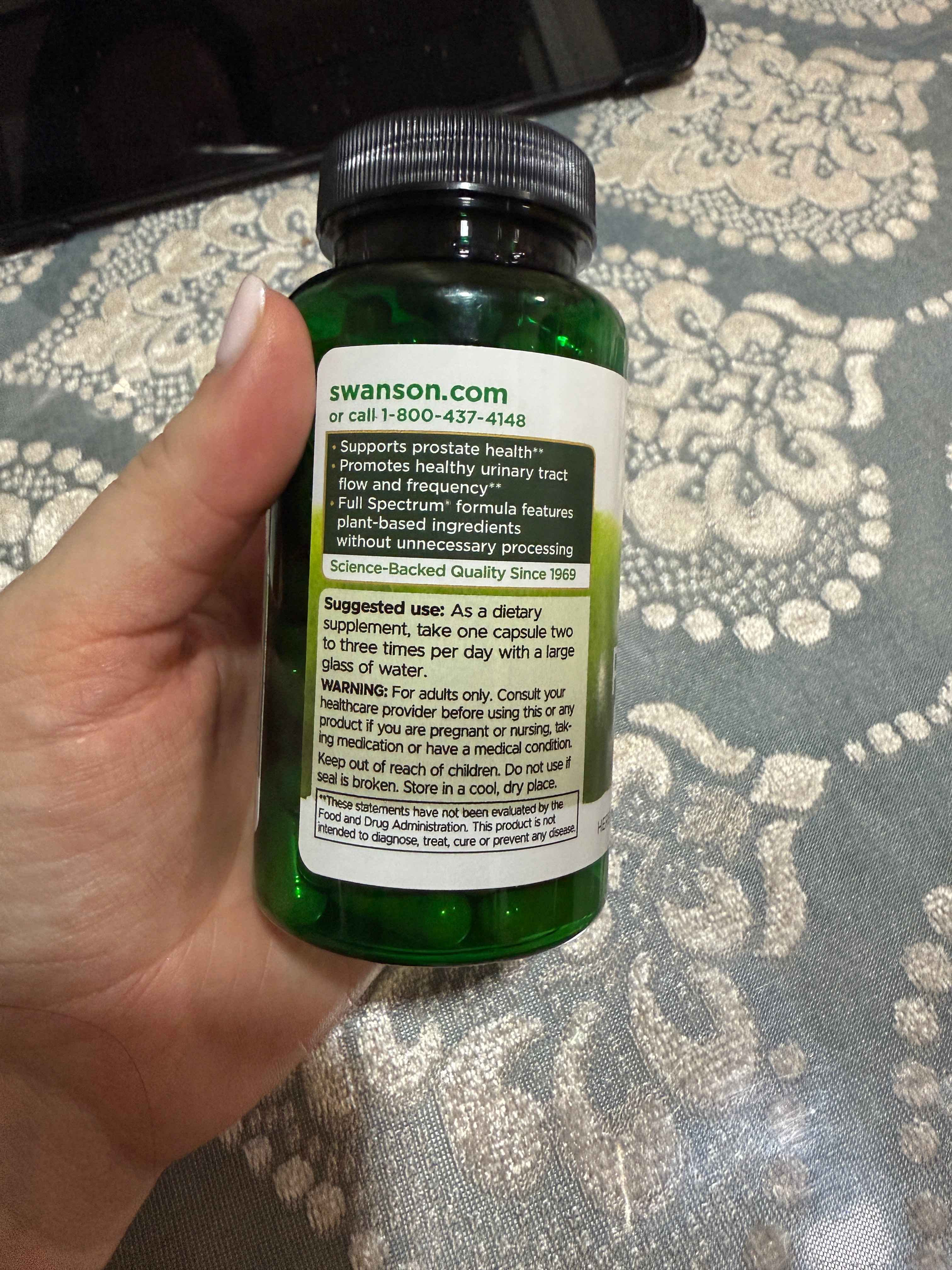 Swanson Эктракт пальмы сереноа (Saw Palmetto) 540 мг (здоровье простаты), капсулы