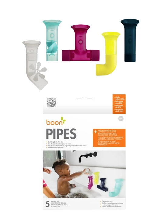 Boon vannaxonada suv quygich o‘yinchoqlar: Pipes 5 dona + Tubes 3 dona, 12+ oy
