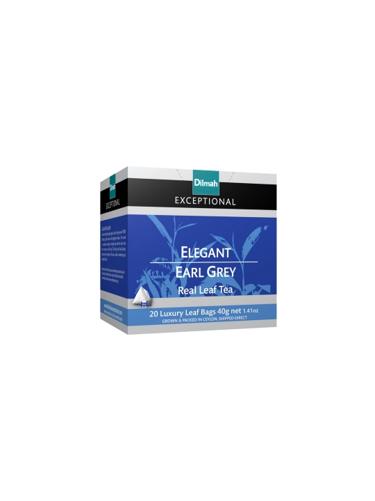 Qora choy Dilmah Elegant Earl Grey, piramidalarda, 20 dona, 40 g - 