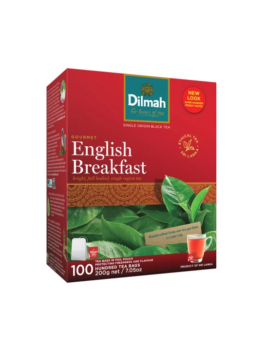 Qora choy Dilmah inglizcha nonushta, 100 dona - 