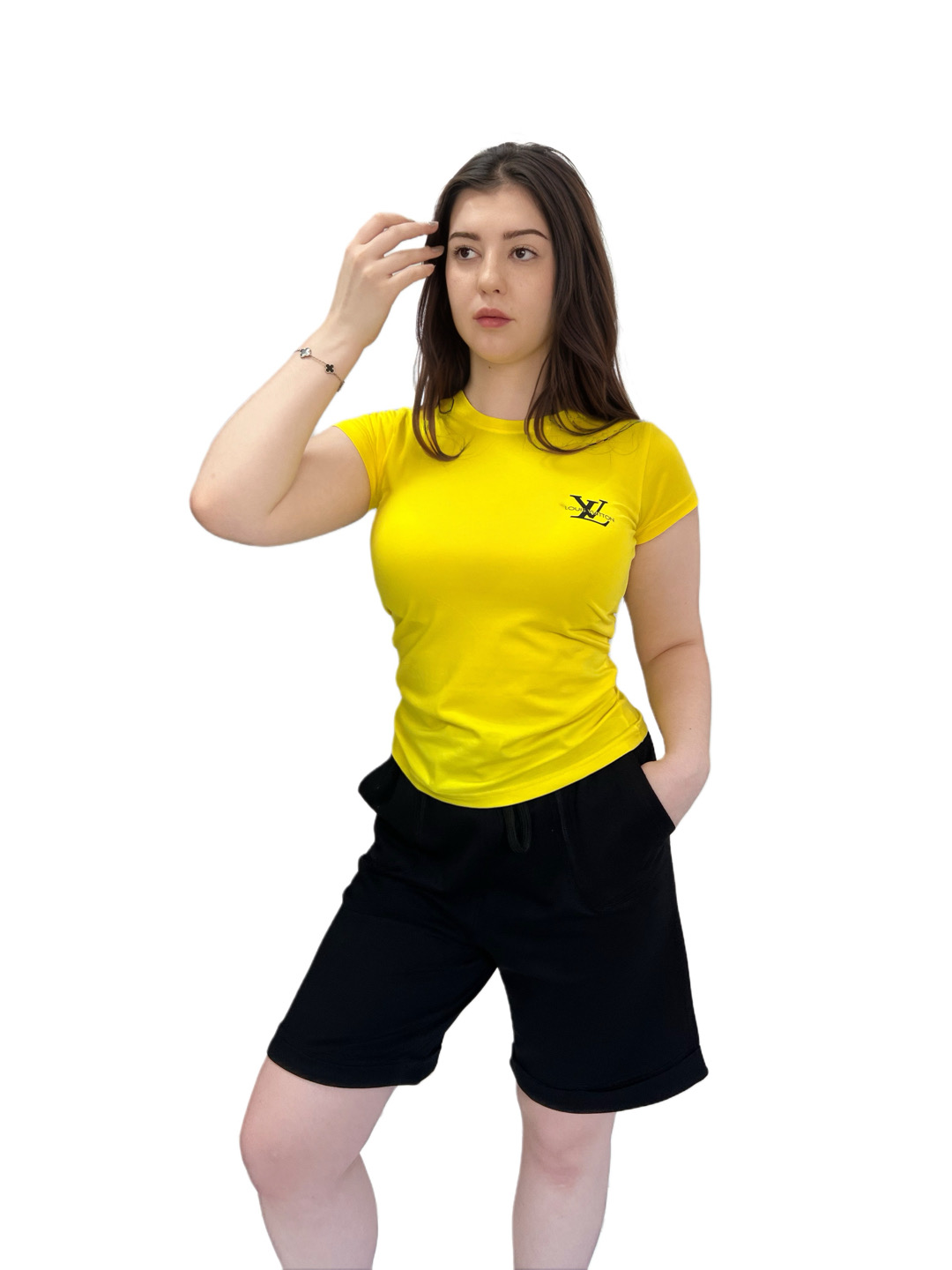 Ayollar uchun asosiy yopishqoq futbolka Skims, Miss Berfin - 
