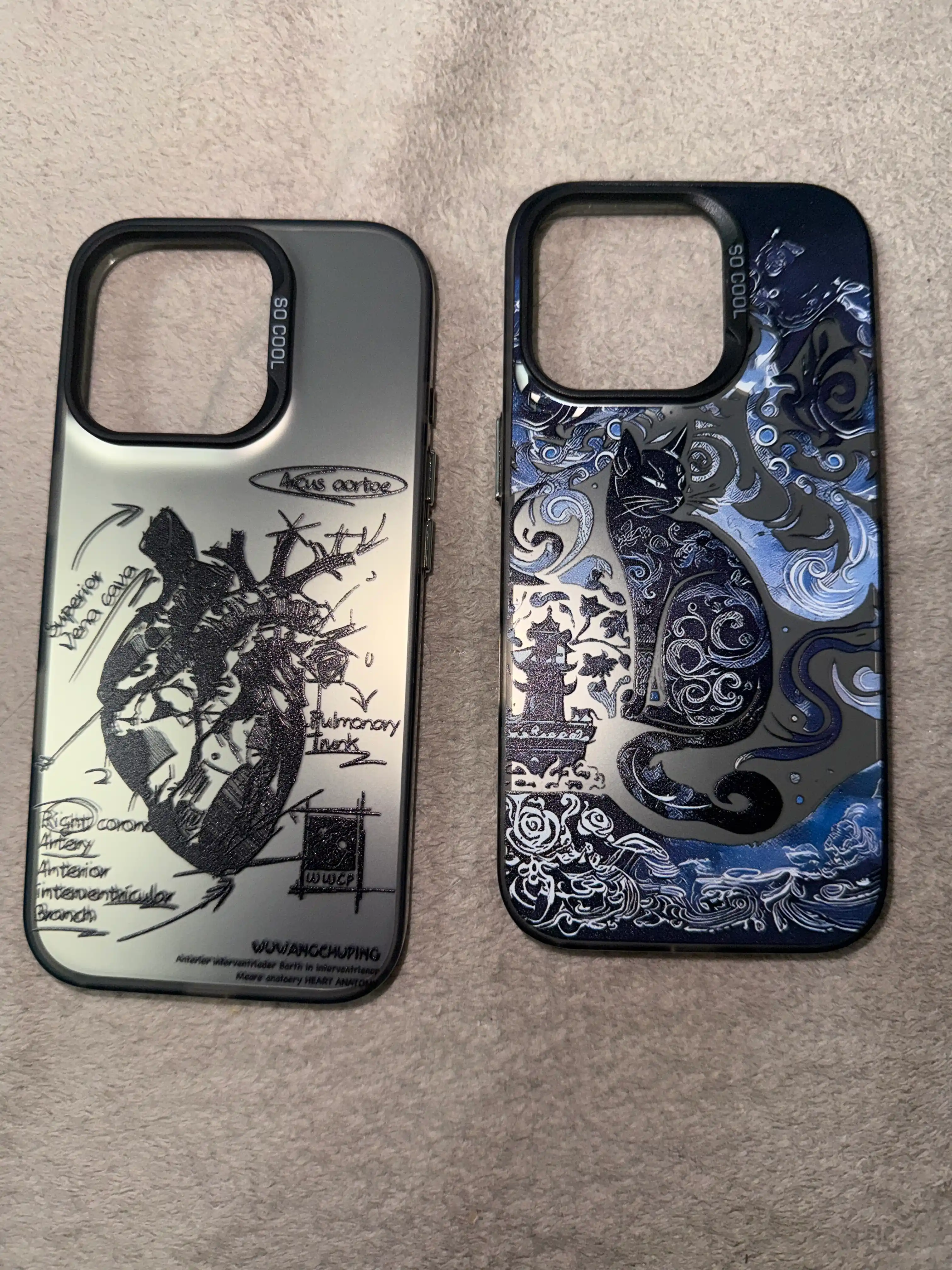 Yupqa Yin-Yan silikon g'ilof, case iPhone 12 / 13 / 14/ 15 / 16 Pro, Pro Max uchun