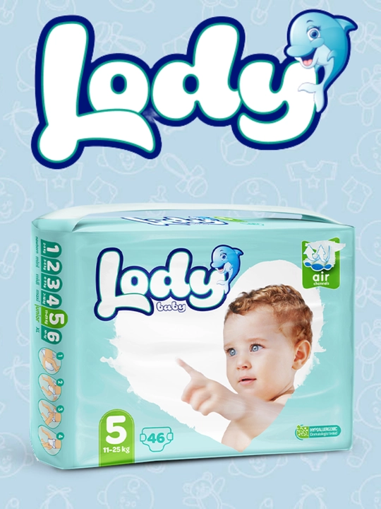 Подгузники LODY BABY 5, 11-25 кг, 46 шт - 
