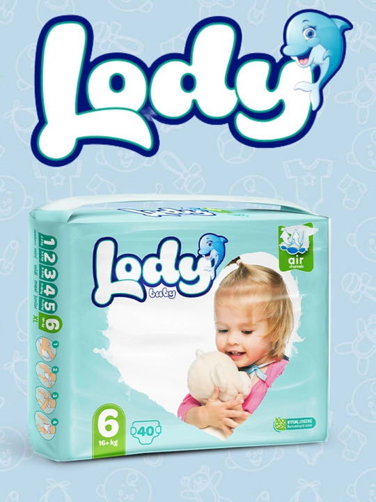 Подгузники LODY BABY 6, 16+ кг, 40 шт - 