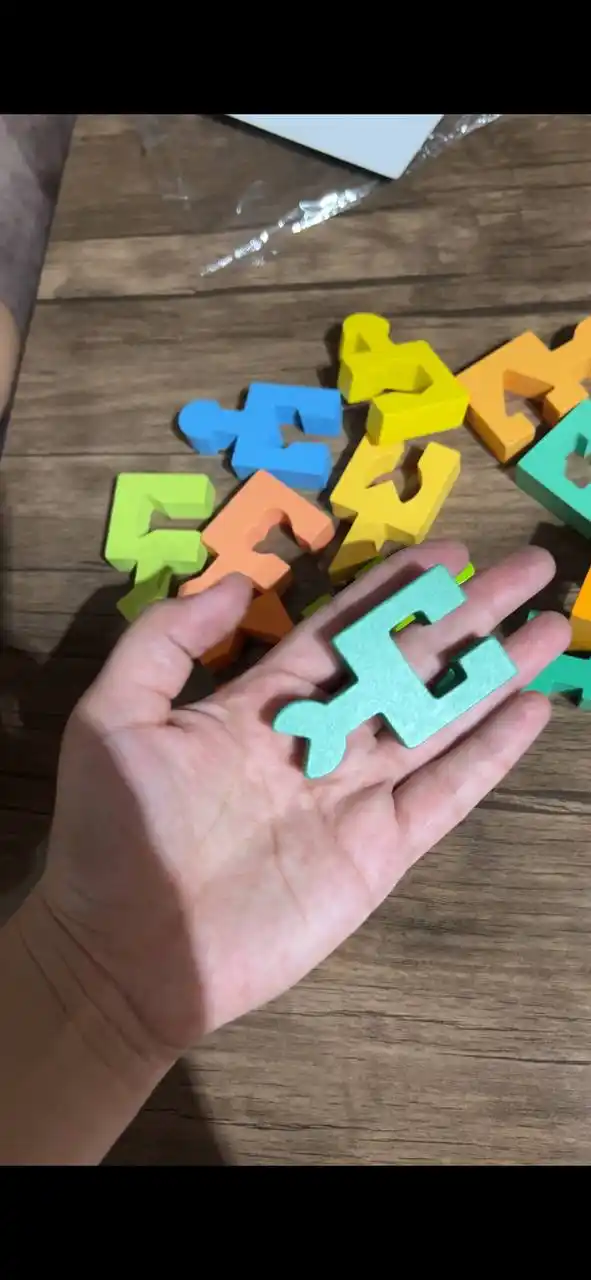 Rivojlantiruvchi yog'och pazl, montessori o‘rgatuvchi o‘yinchoq, bolalar uchun boshqotirma