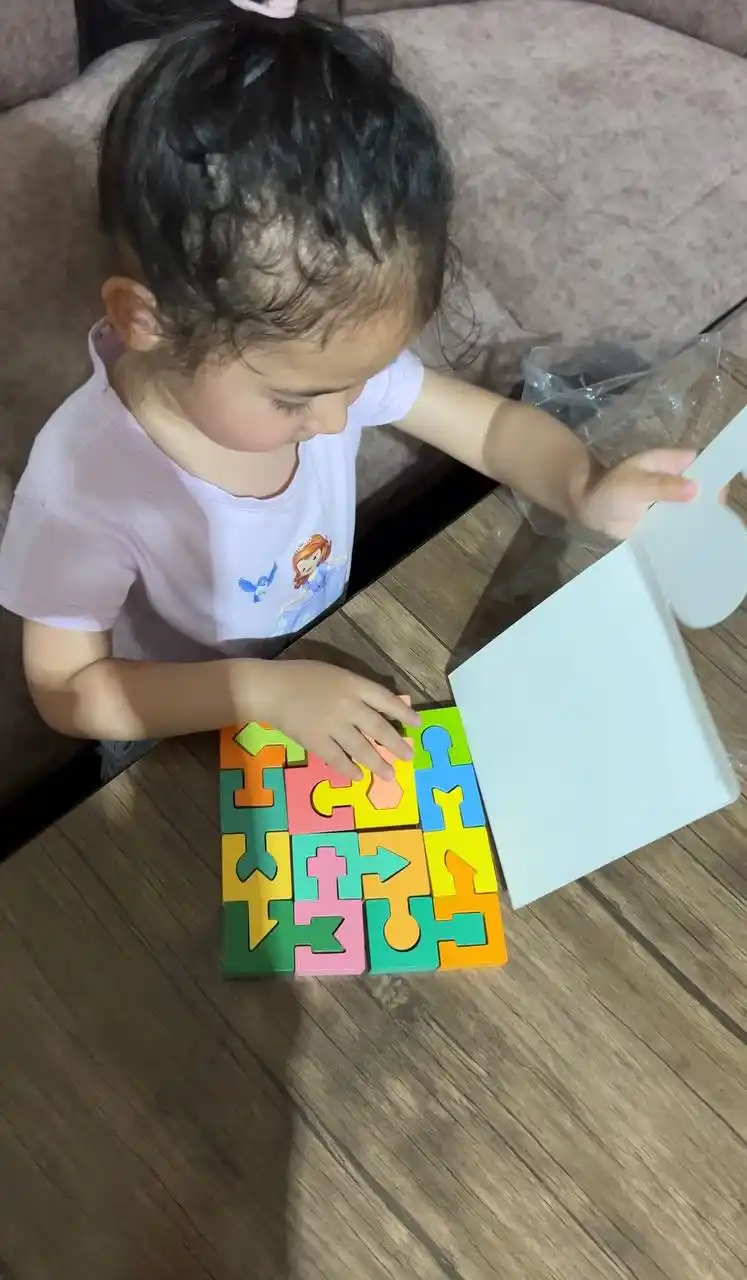 Rivojlantiruvchi yog'och pazl, montessori o‘rgatuvchi o‘yinchoq, bolalar uchun boshqotirma