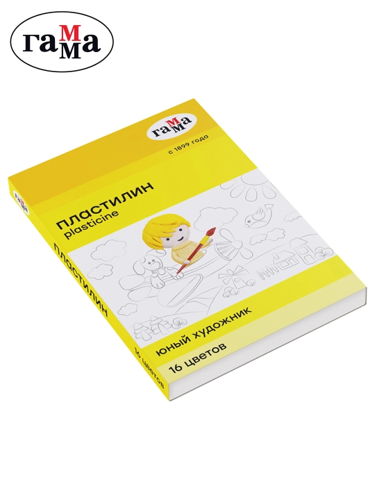 Plastilin Gamma "Yosh rassom", 12 rang, 168 g, stack bilan, karton qadoqlash, 280045 - 