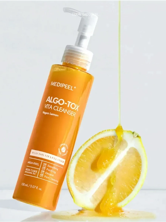 Гель пенка для умывания лица, MEDIPEEL+, Algo-tox deep clear, Algo-tox vita cleanser, 150 мл