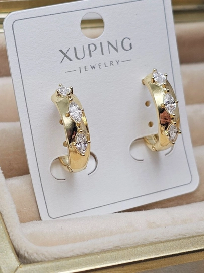 Кольцевые серьги для девочек и женщин, Xuping — 1001PRT-XUPINGK-ЗОЛХАКИ