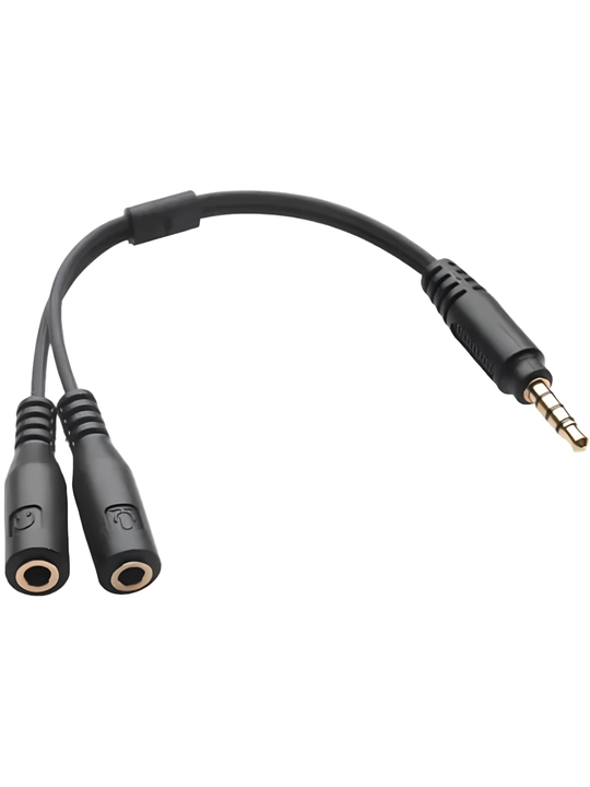 A6356 Переходник микрофон + наушники 3.5мм M4pin-2x3.5мм F3pin для телефонов и компьютер - 
