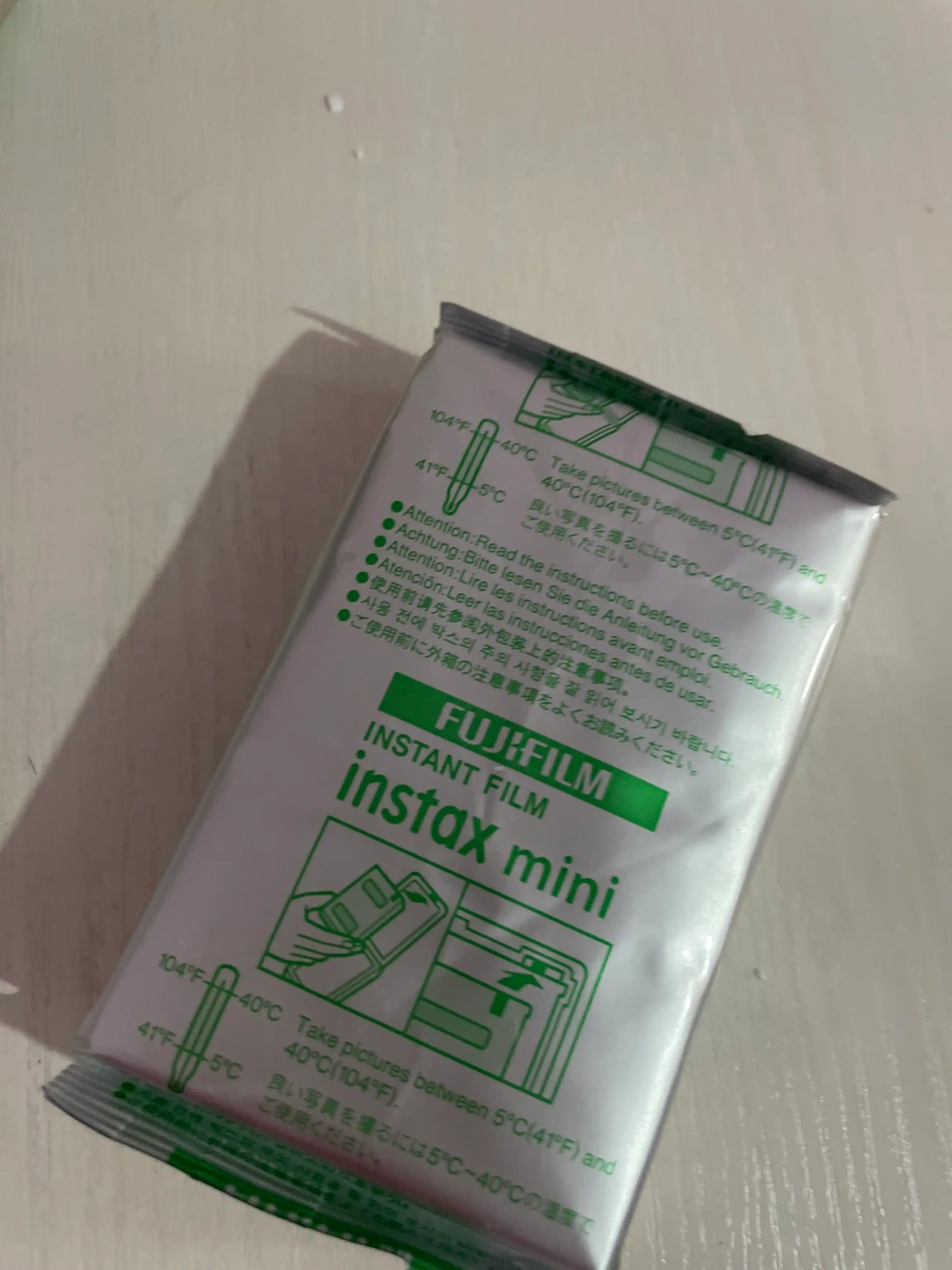 Fotoapparat uchun kartridj, plyonka Fujifilm Instax Mini, standart, 10 * 2PK, 20 ta rasm