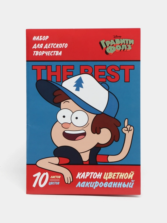 Hatber Gravity Falls karton to'plami, rangli, laklangan, papkali, А4f, 10 varaq, 10 ta rangli