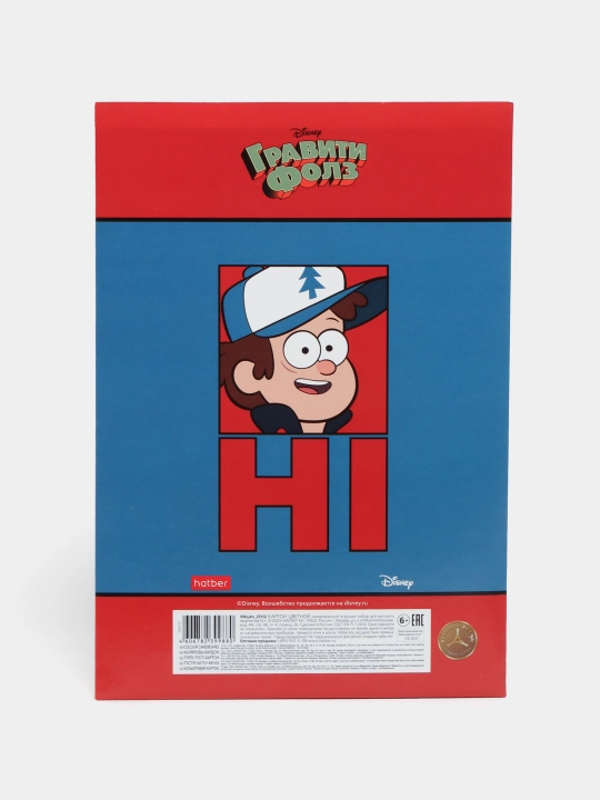 Hatber Gravity Falls karton to'plami, rangli, laklangan, papkali, А4f, 10 varaq, 10 ta rangli