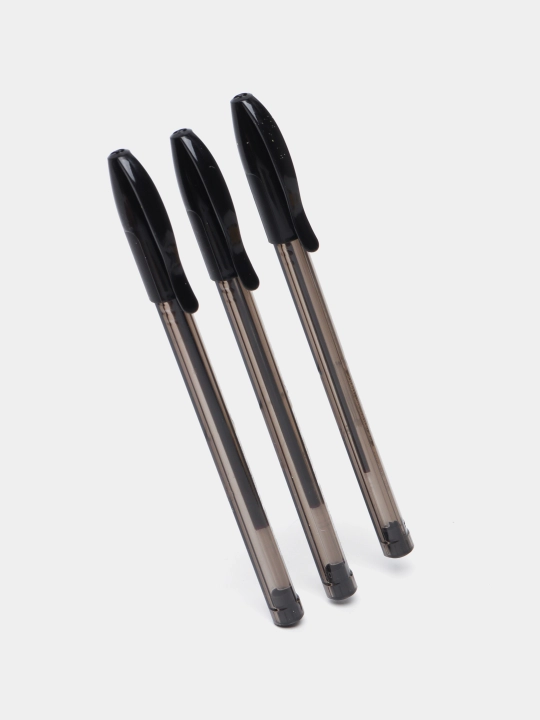 Sharikli ruchka Deli EQ19-BK, 1 mm, 3 dona
