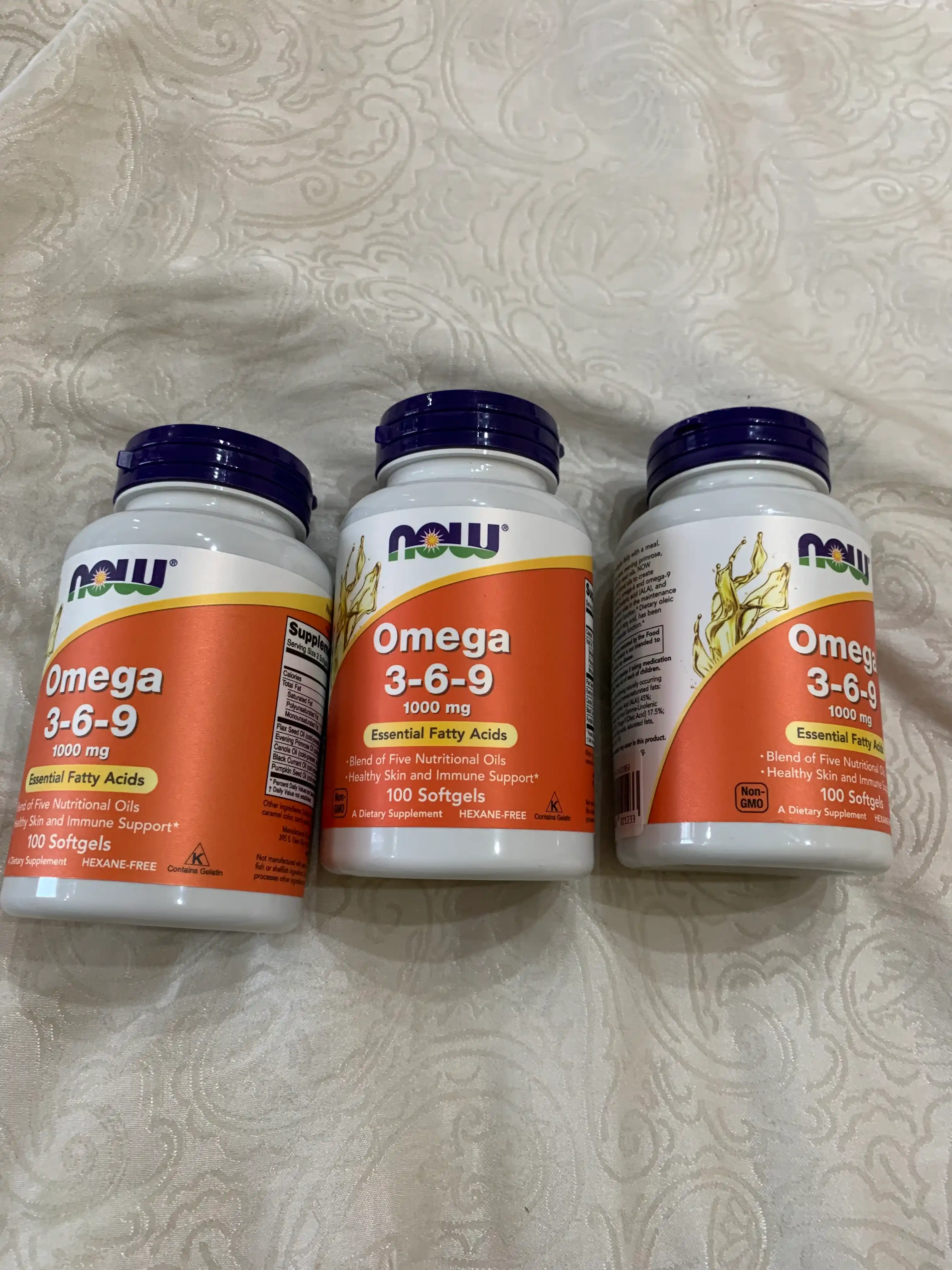 Витамины для иммунитета Now Foods Omega 3-6-9, 1000 мг, 100 таблеток