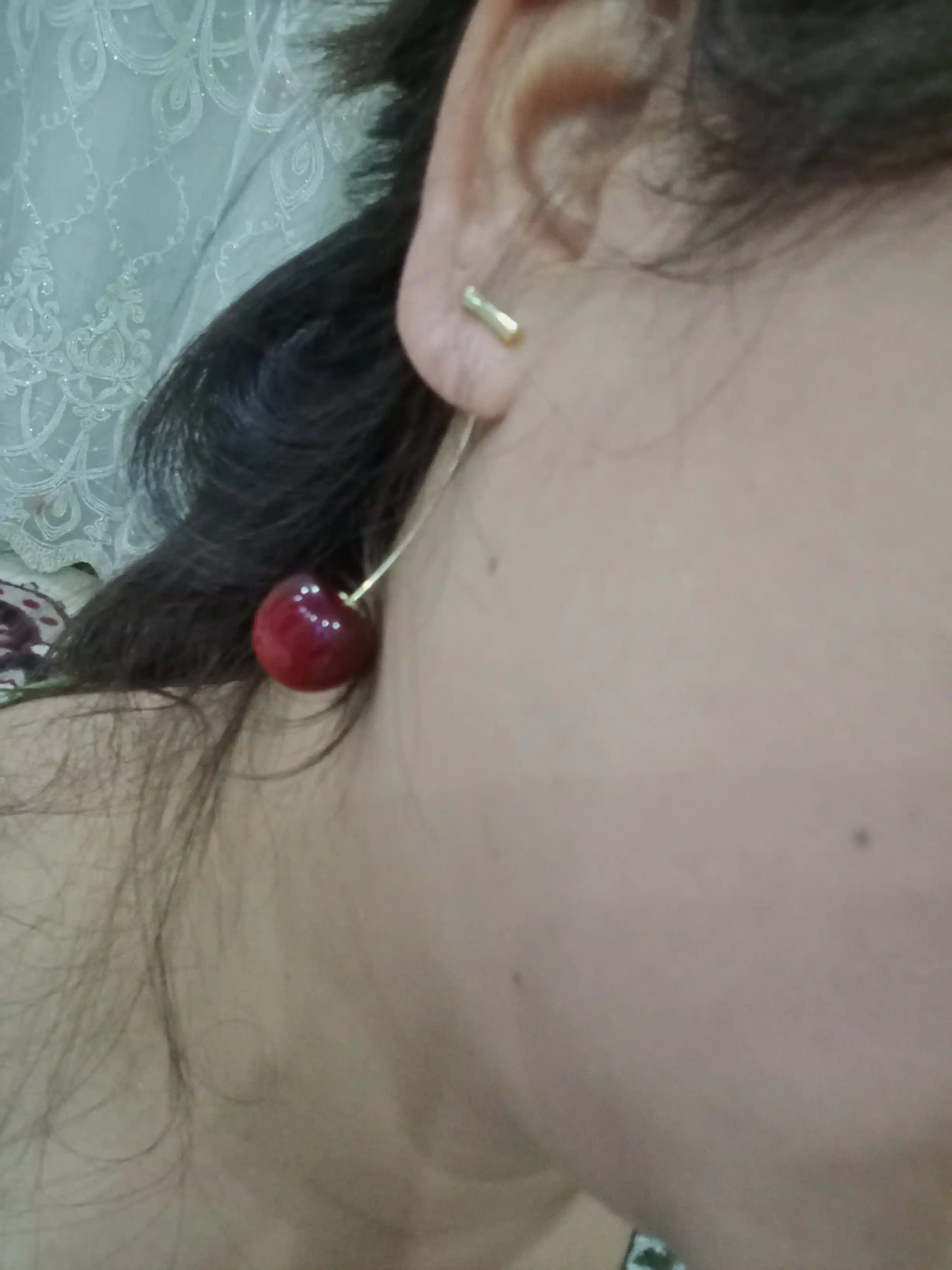 Серьги в виде вишни