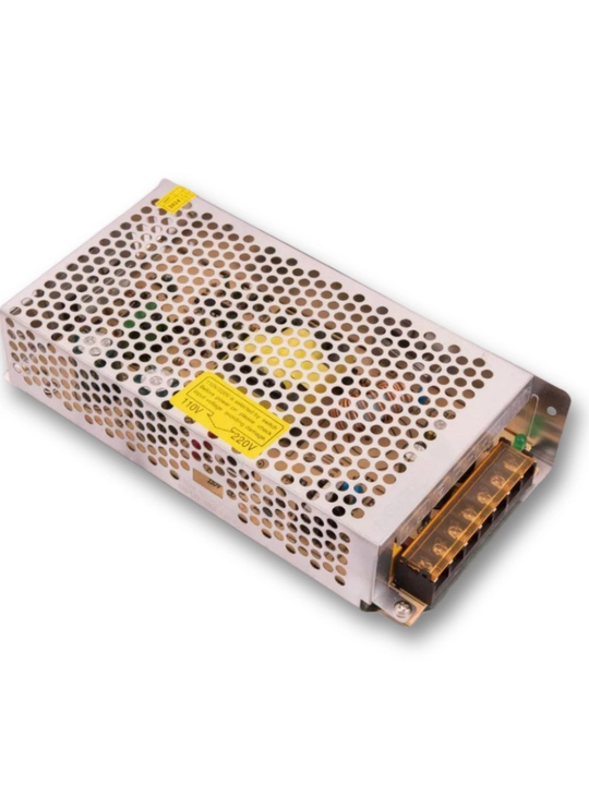 Universal quvvat bloki 12 V, 15 A, 180 W — metall korpus, qisqa tutashuvdan himoya