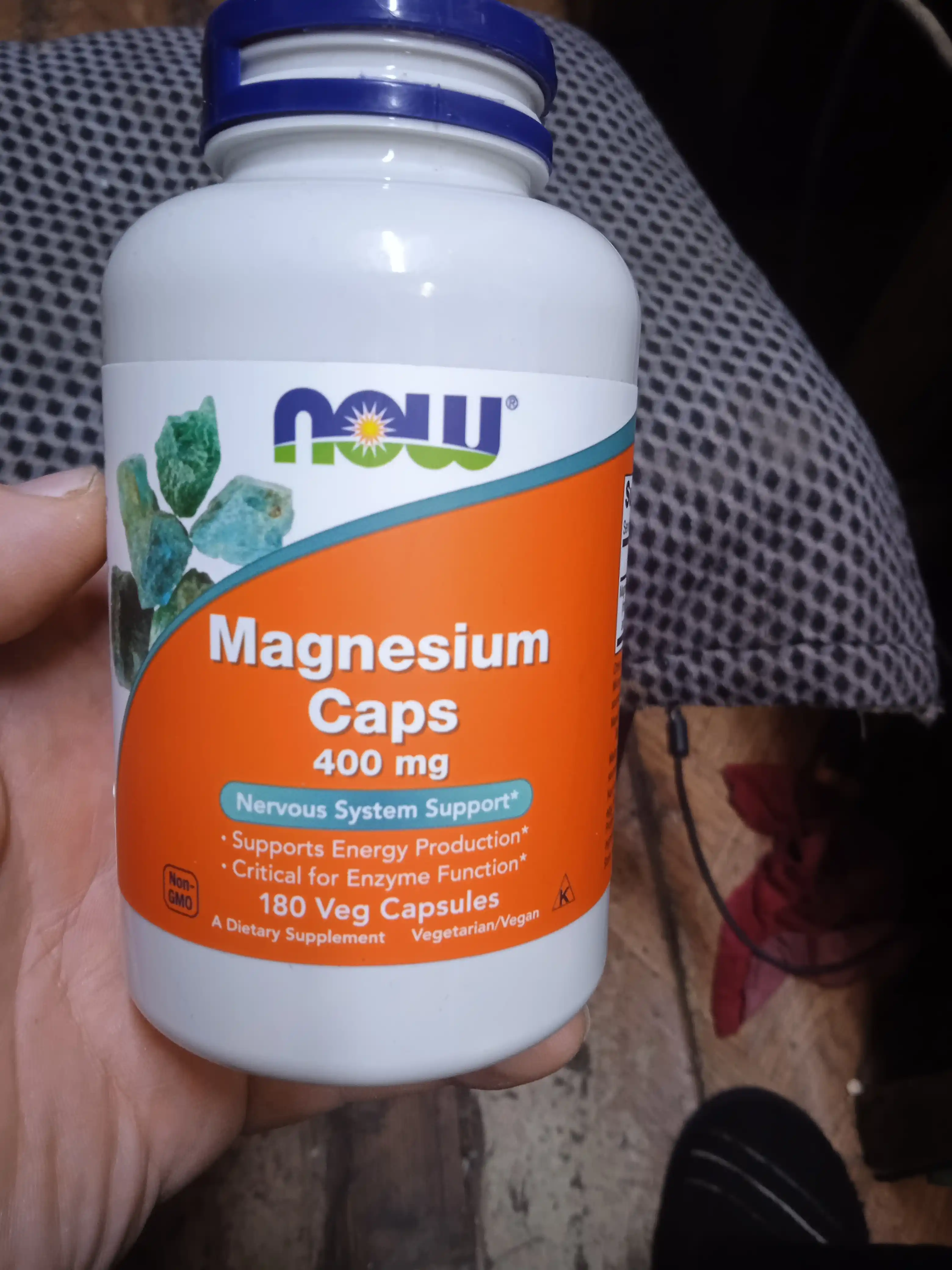 NOW Foods Magniy mushaklar va asab tizimini qo'llab quvvatlash uchun 400 mg, 180 kapsula