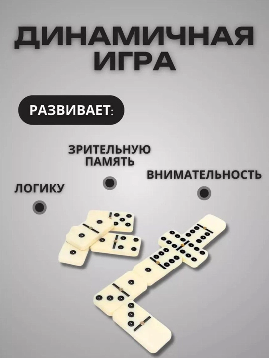 Домино классическая игра, 28 костей, в кожаном футляре, 6+