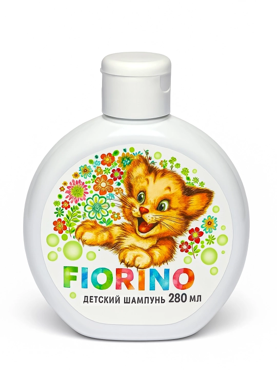 Fiorino bolalar shampuni 280 ml — ko‘z yosh qoldirmaydi, vitaminli, o‘sish va mustahkam