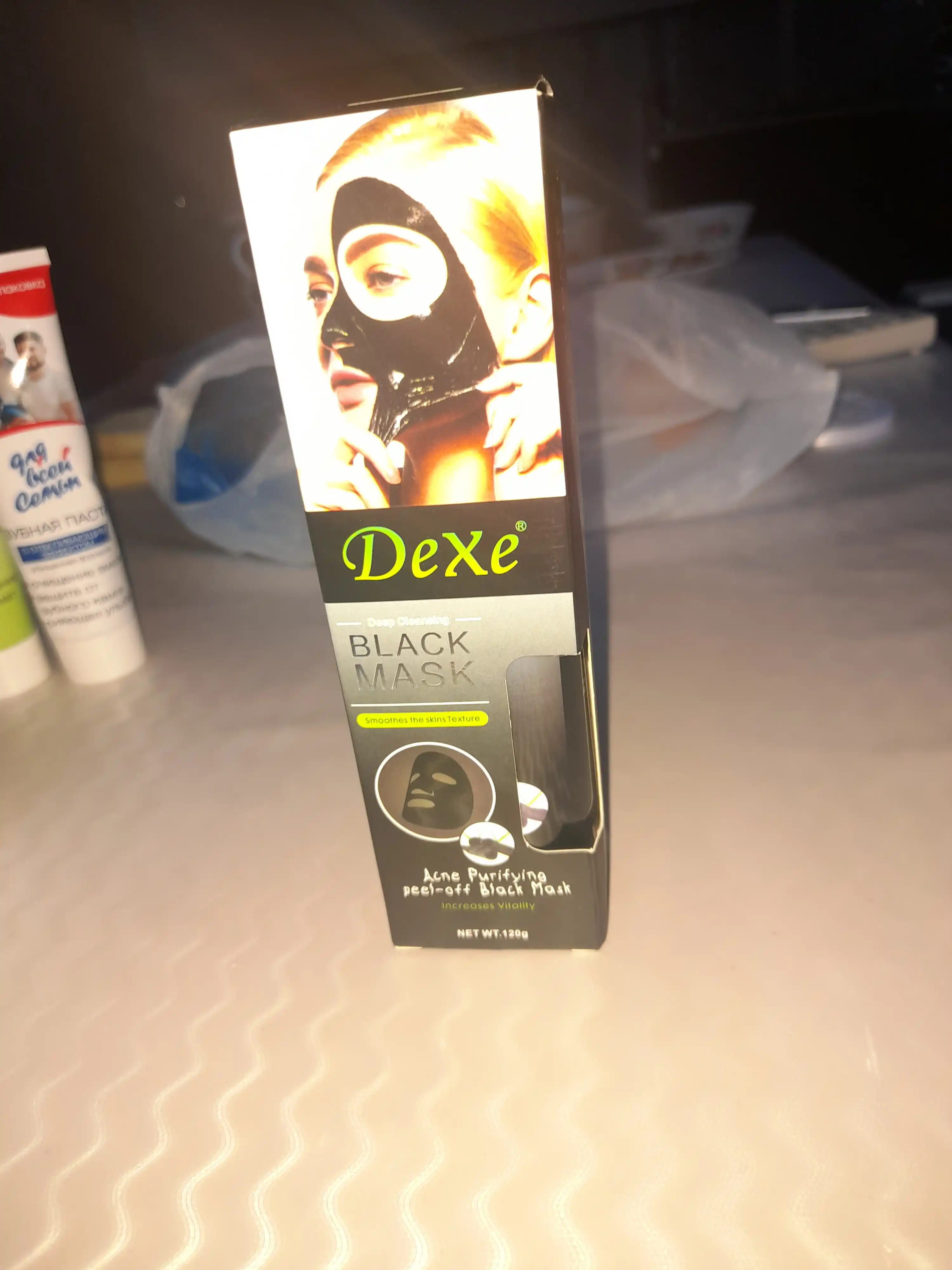 Очищающая черная маска Dexe Black Mask, пилинг для лица, 120 г